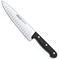 Arcos Serie Universal- Cuchillo Cocinero- Hoja de Acero Inoxidable Nitrum 200 mm con alveolos- Mango de Polioximetileno…